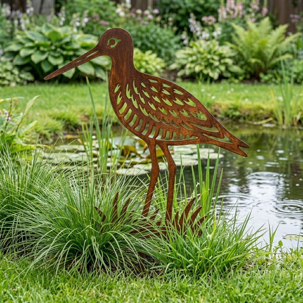 Tuinsteker GRUTTO: cortenstalen blikvanger voor tuin en vijver