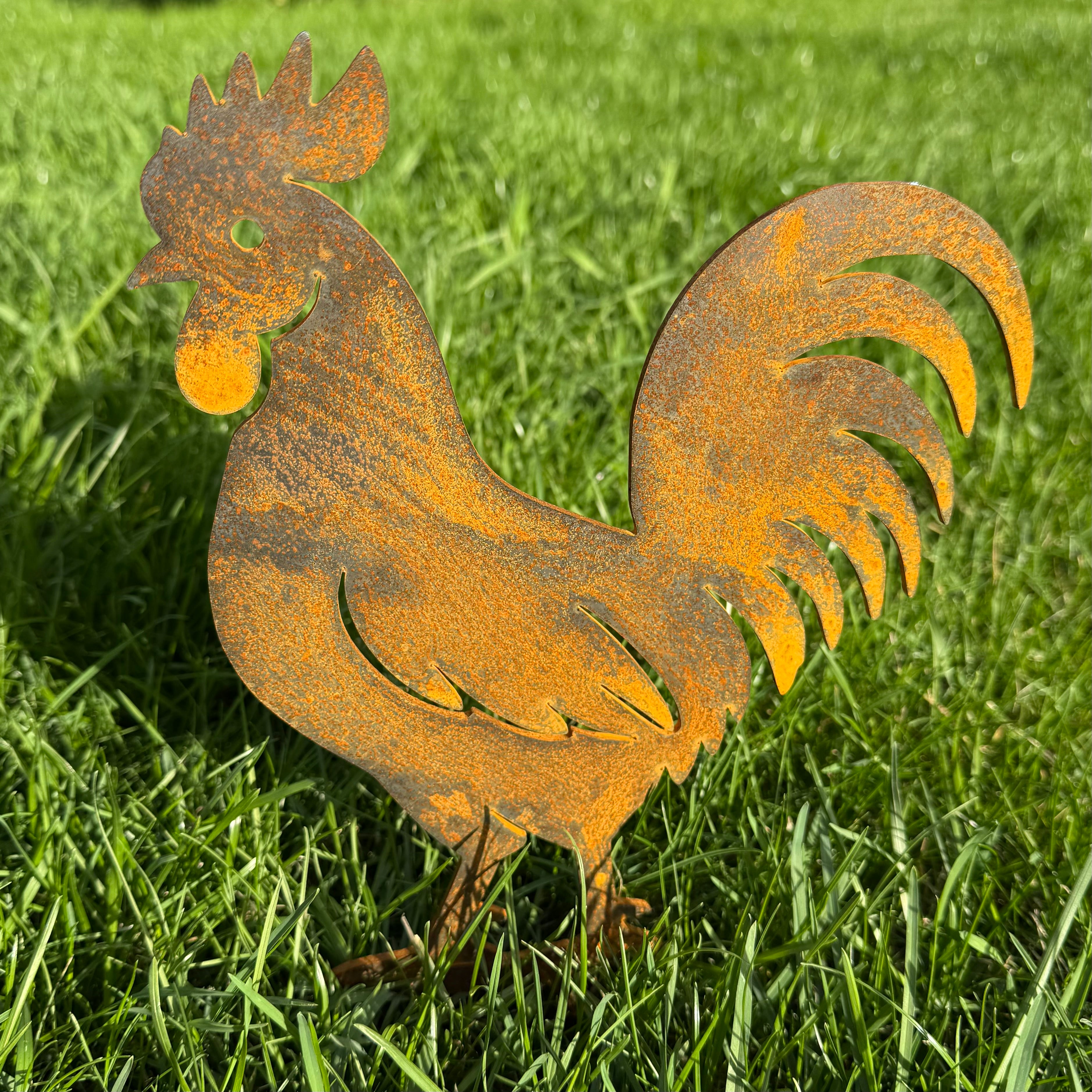 Tuinsteker KIPFAM – kippenfamilie tuinstekers van cortenstaal