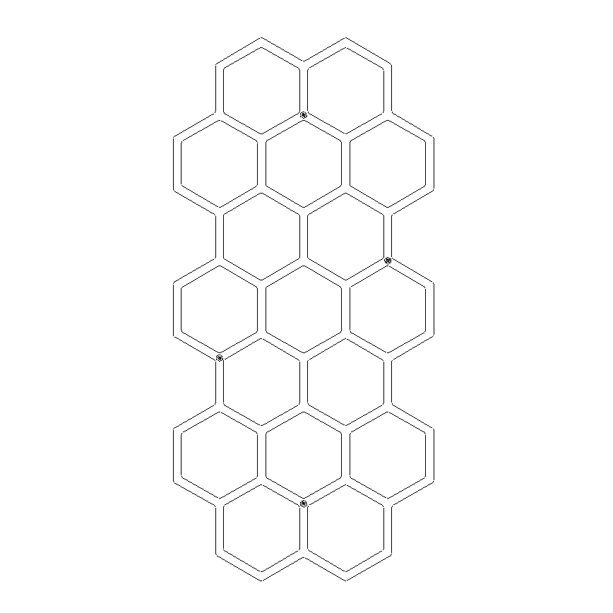 Klimplantrek HEXON van Stalen Design, cortenstalen wandpaneel met hexagon motief voor klimplanten.