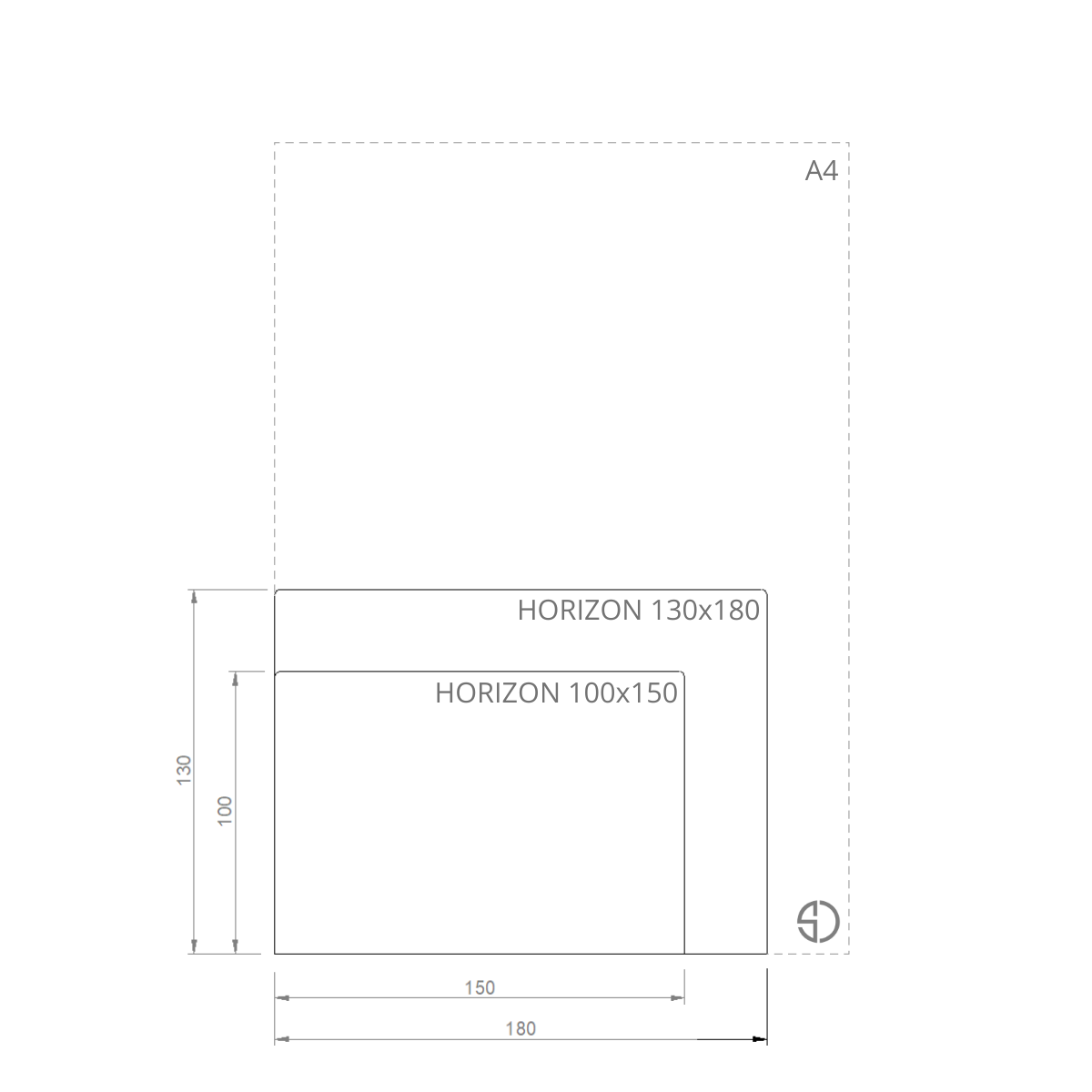 Fotoplaat HORIZON van 2 mm aluminium, staand fotopaneel voor landschaps- en groepsfoto’s met UV-print op maat