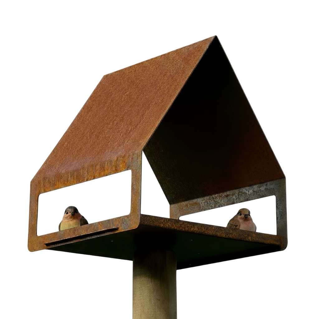 Design vogelvoederstation NIDO met strakke vormgeving, duurzaam en weerbestendig