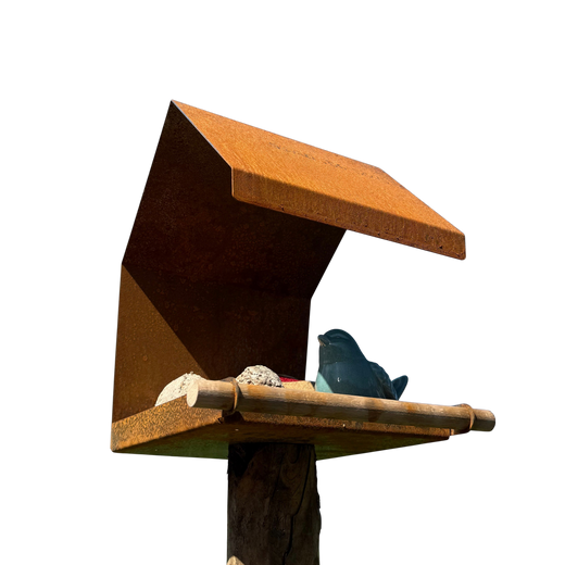 Vogelvoederhuis STORM – paalmodel vogelhuis met houten zitstok