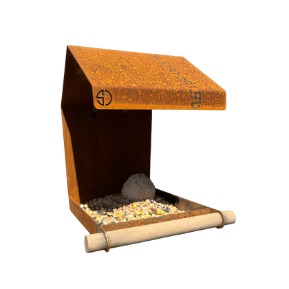 Vogelvoederhuis THUNDER – wandvoederhuis met houten zitstokje