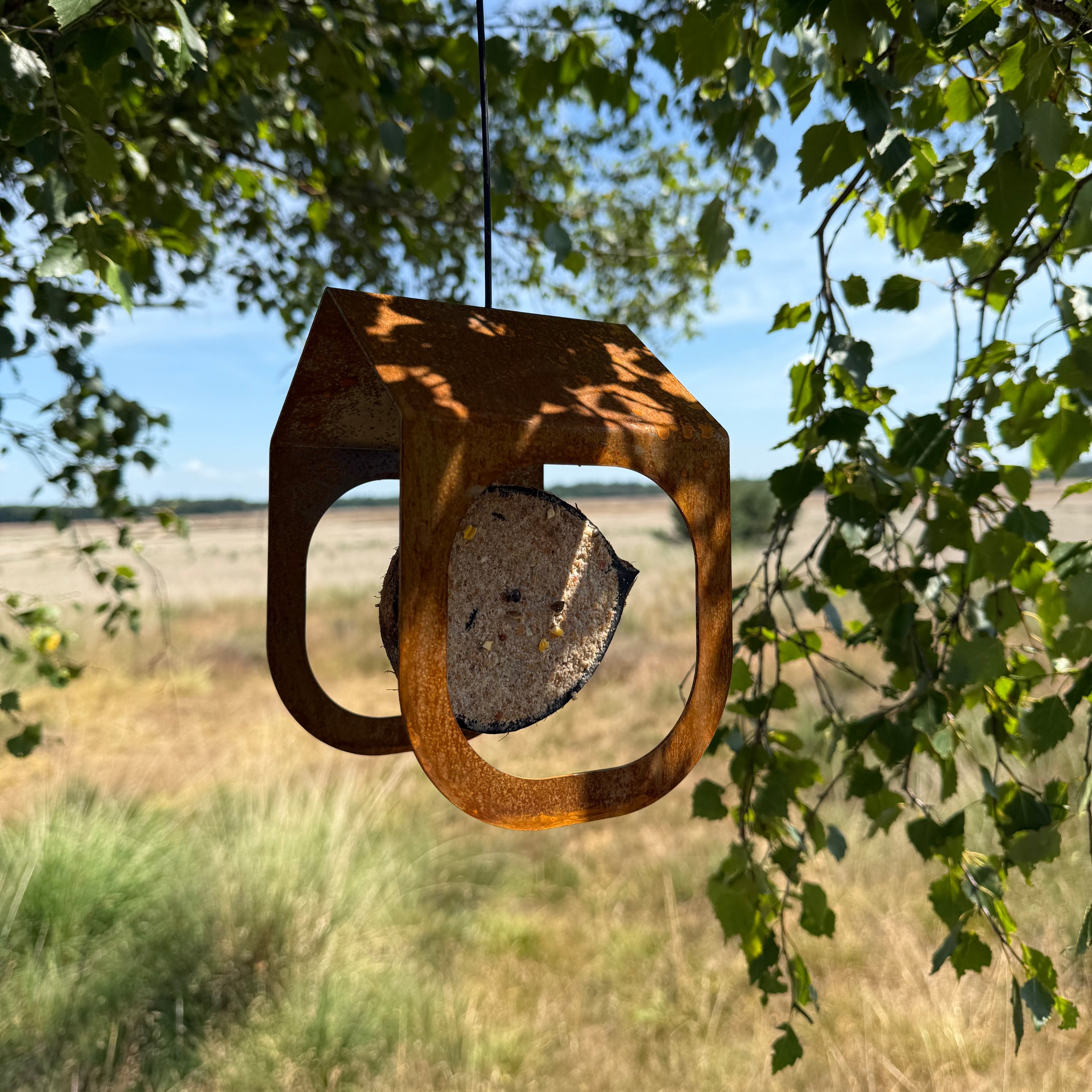 Vogelvoederhuis PHOTON – hangend vogelhuisje met rond gat