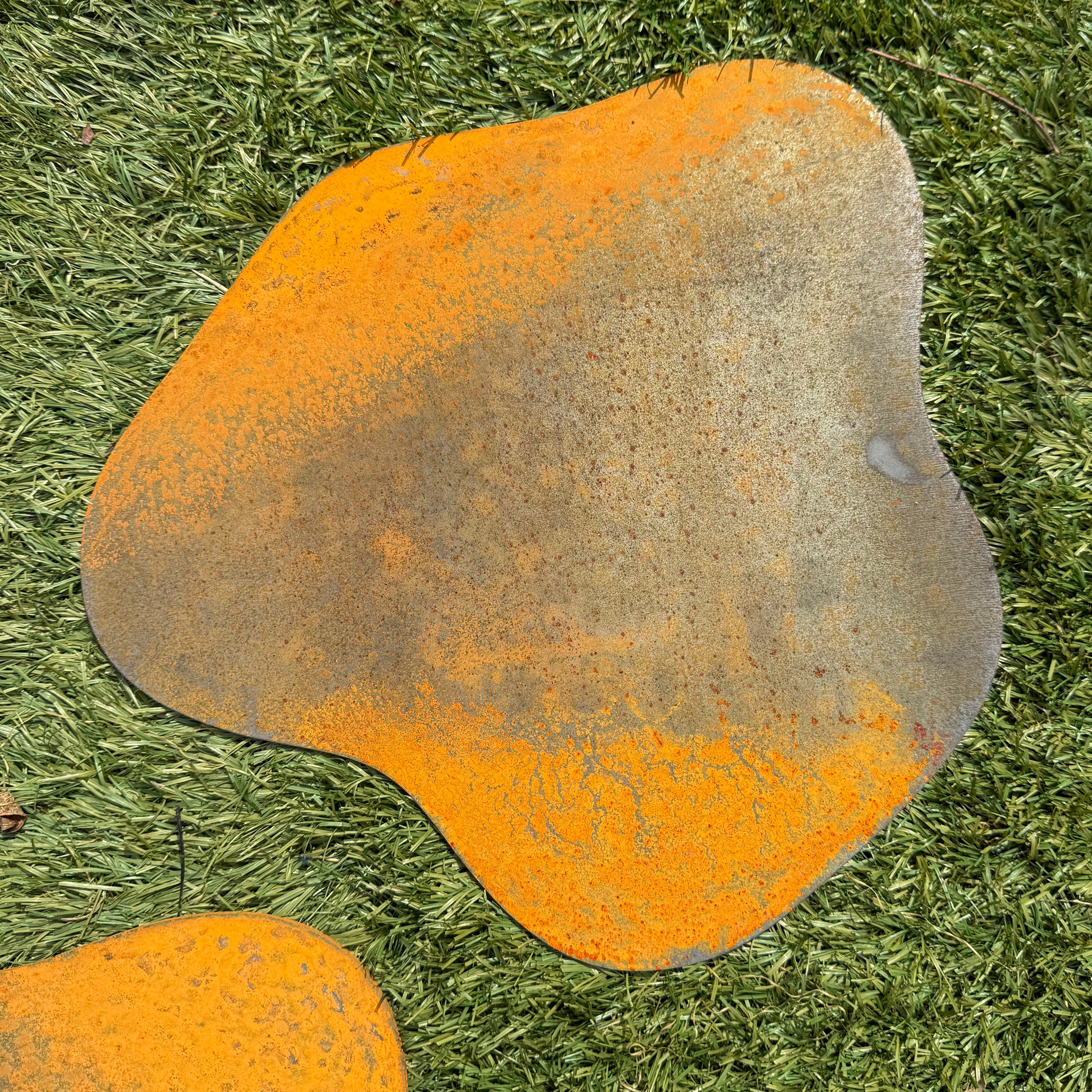 Stapsteen CANYON – cortenstalen stapsteen in natuurlijke vormen