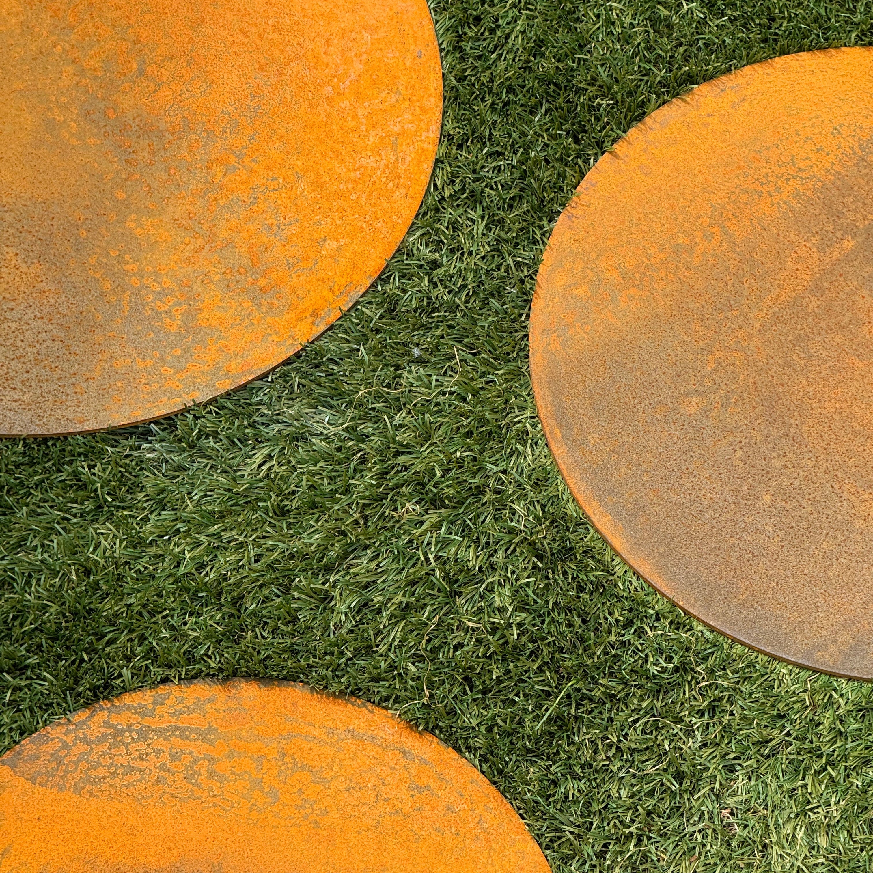 Stapsteen ROUND – ronde cortenstalen stapsteen Ø30cm Ø35cm Ø40cm