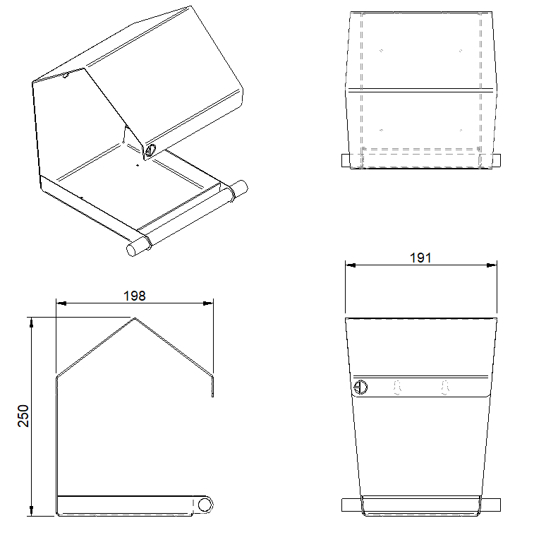 Vogelvoederhuis THUNDER – wandvoederhuis met houten zitstokje