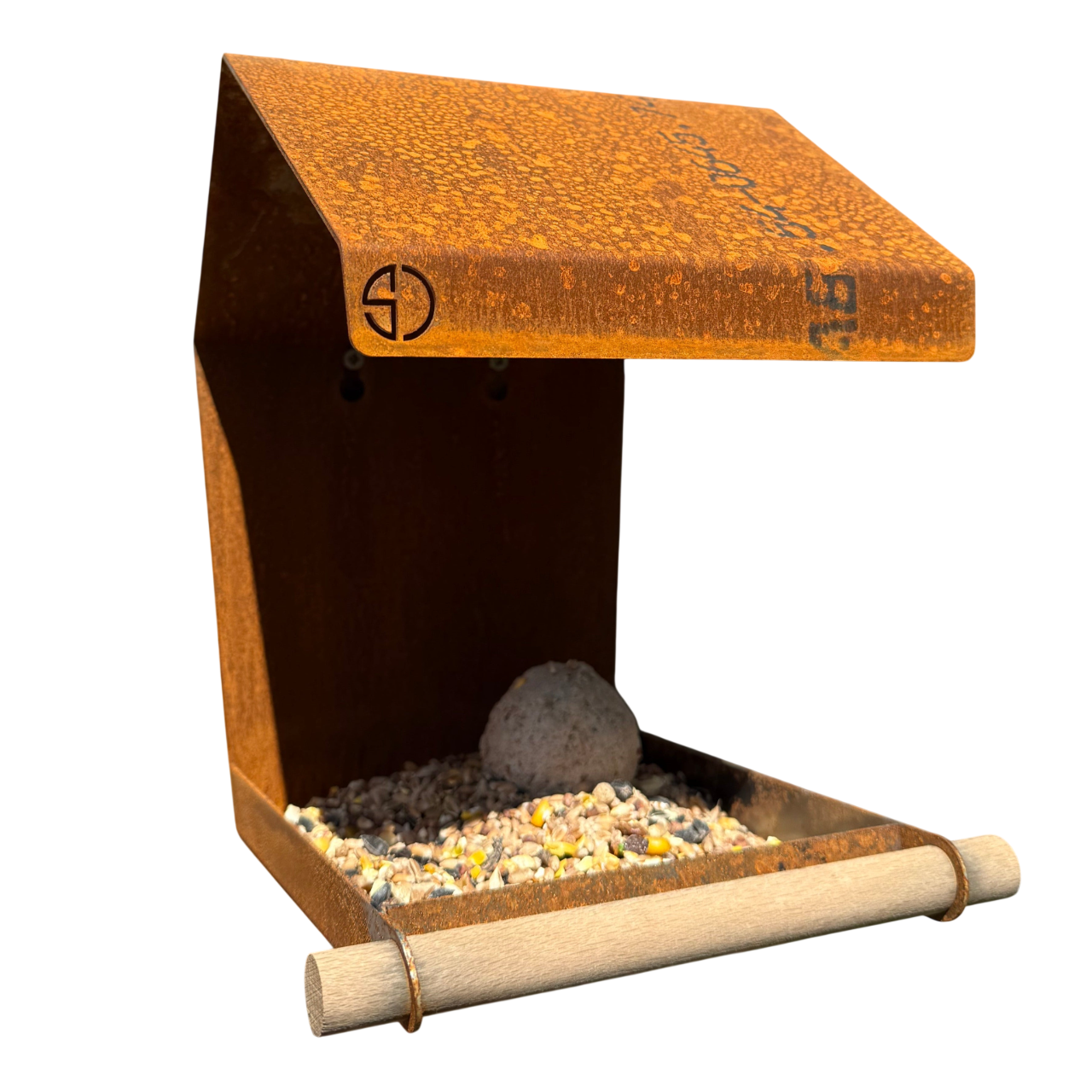 Vogelvoederhuis THUNDER – wandvoederhuis met houten zitstokje