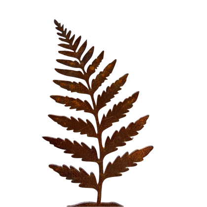 Tuinsteker NATURALIS – varenblad-vormige corten tuinsteker