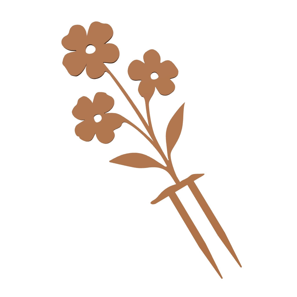 Tuinsteker FLORIFORM – cortenstalen bloemvorm voor tuinborder