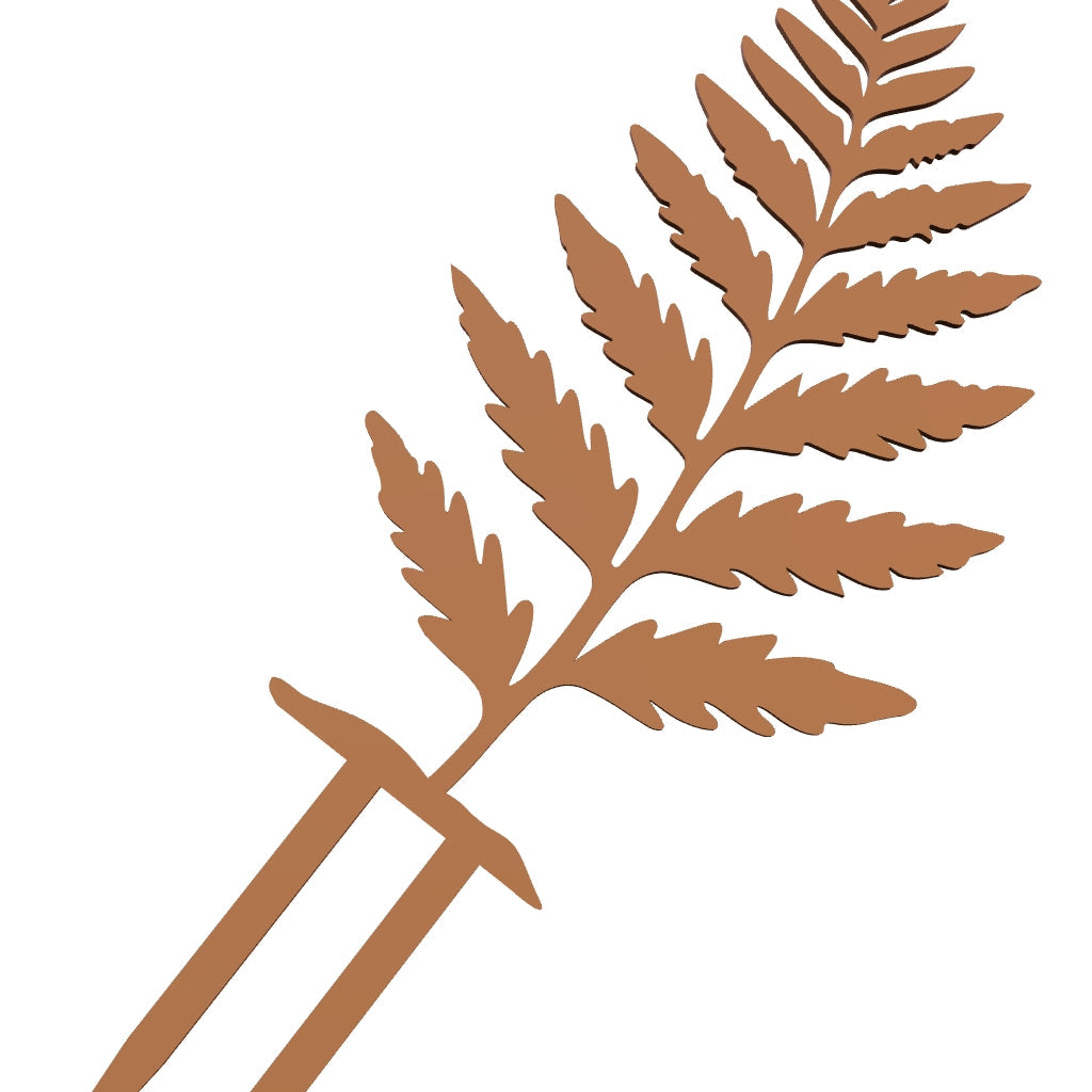 Tuinsteker NATURALIS – varenblad-vormige corten tuinsteker