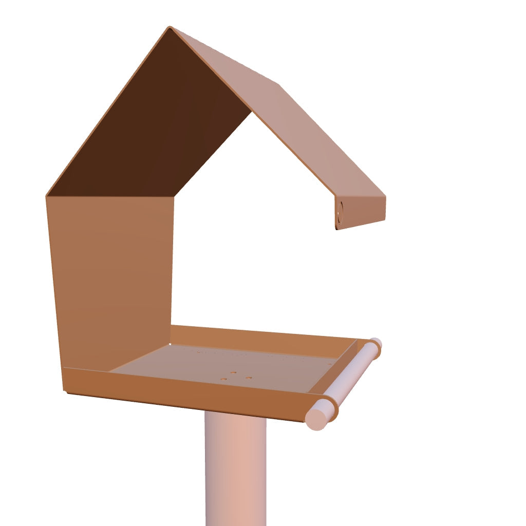 Vogelvoederhuis STORM – paalmodel vogelhuis met houten zitstok