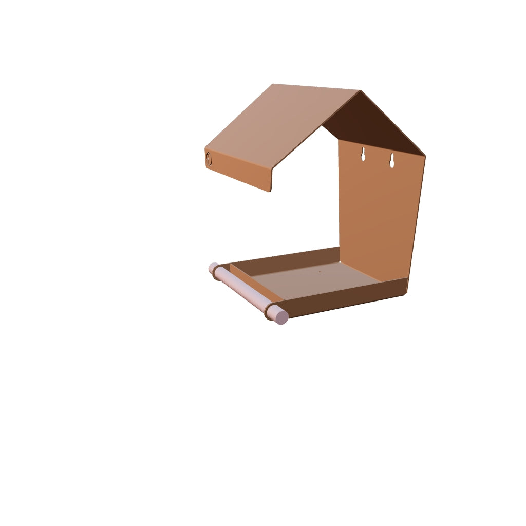 Vogelvoederhuis THUNDER – wandvoederhuis met houten zitstokje