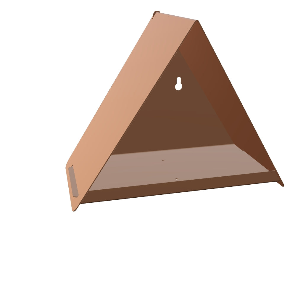 Vogelvoederhuis METEOR – corten wandvoederhuis met montage set