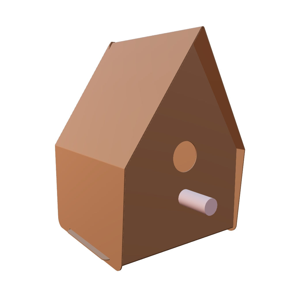 Vogelhuis YETI – wandmodel met zitstokje, schaduwlocatie aanbevolen